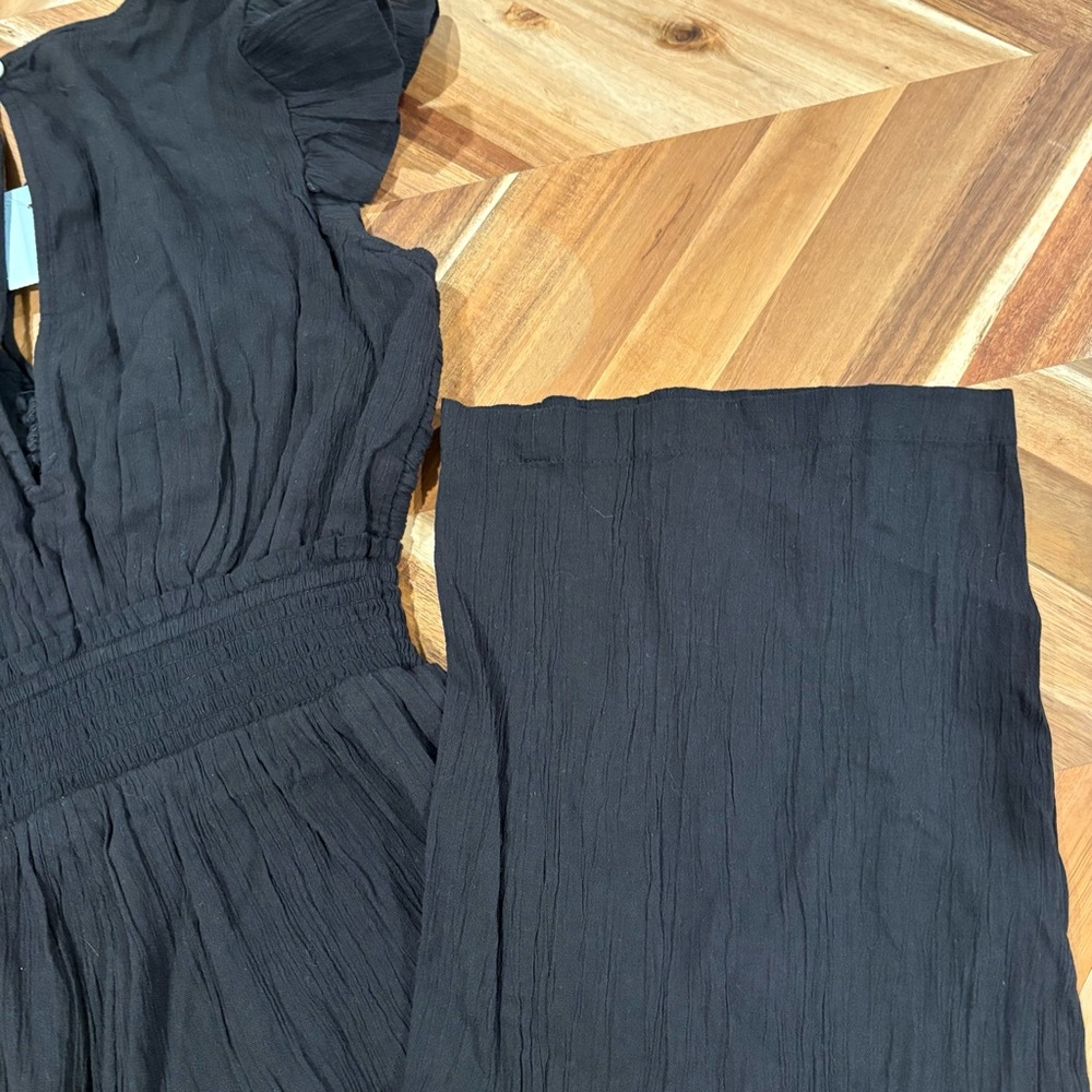 LOFT Black Ruffled Jumpsuit - Picture 5 of 9